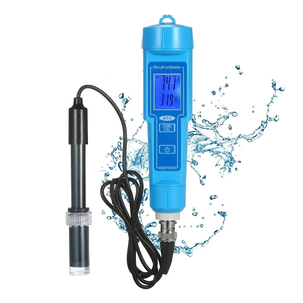 High Accuracy pH Meter with ATC | 2-in-1 pH & Temperature Tester | Portable Pen for Aquarium & Skin