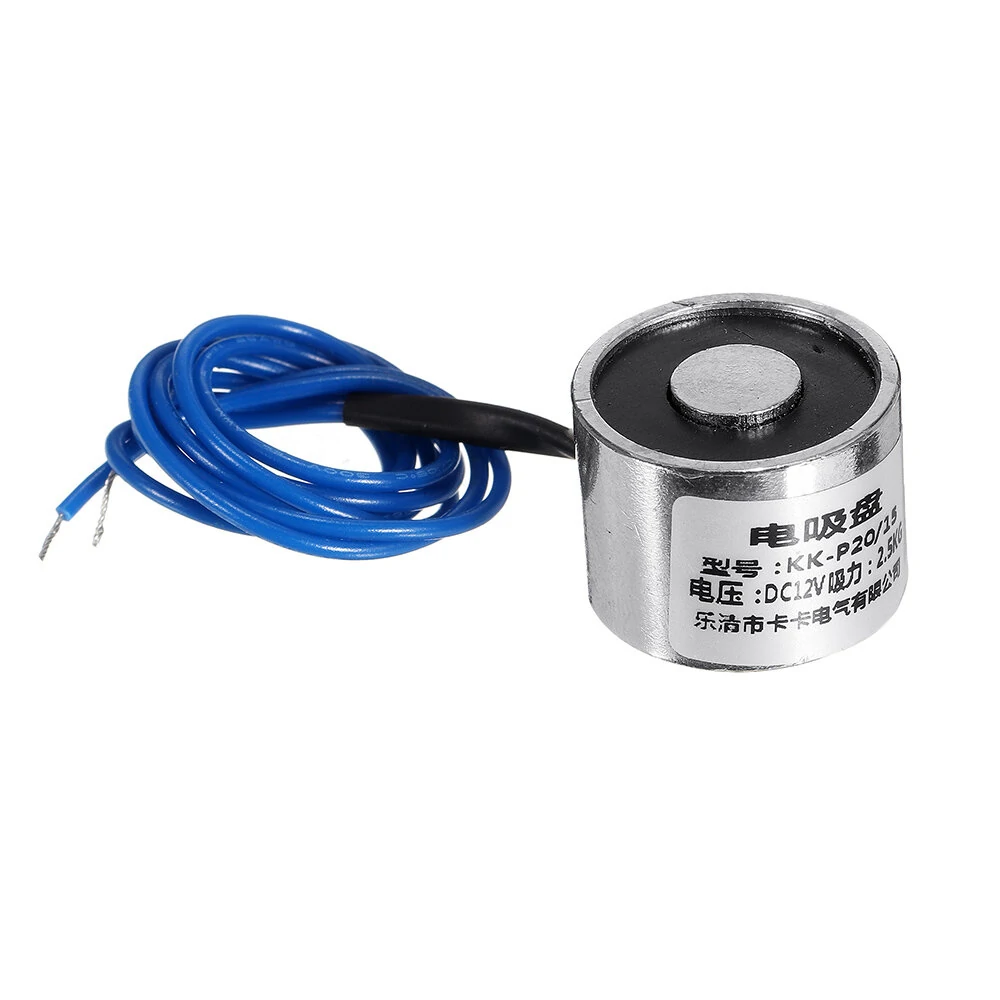 DC 12V Electric Lifting Magnet - 5.5 LB / 2.5kg Holding Force - Solenoid Electromagnet