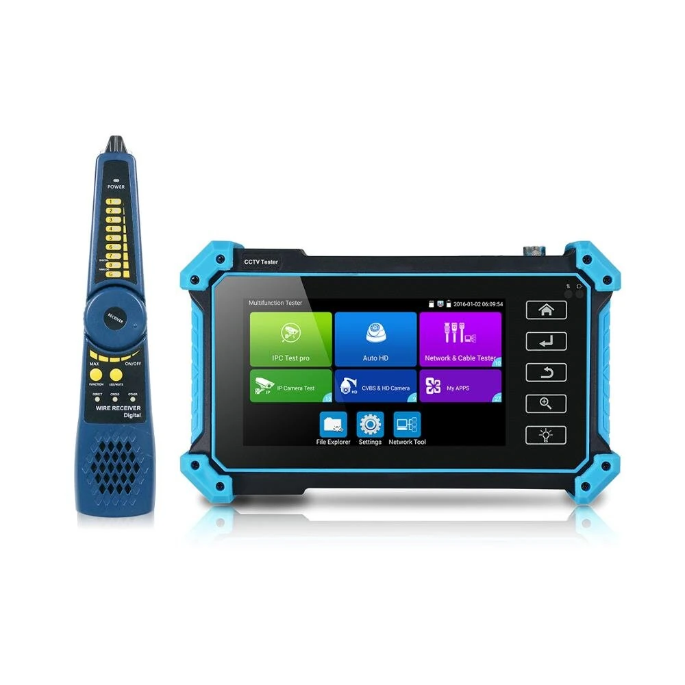 IPC-5100 Plus 5-in-1 CCTV Tester | 4K IP CVI TVI AHD Monitor with POE & VGA Input