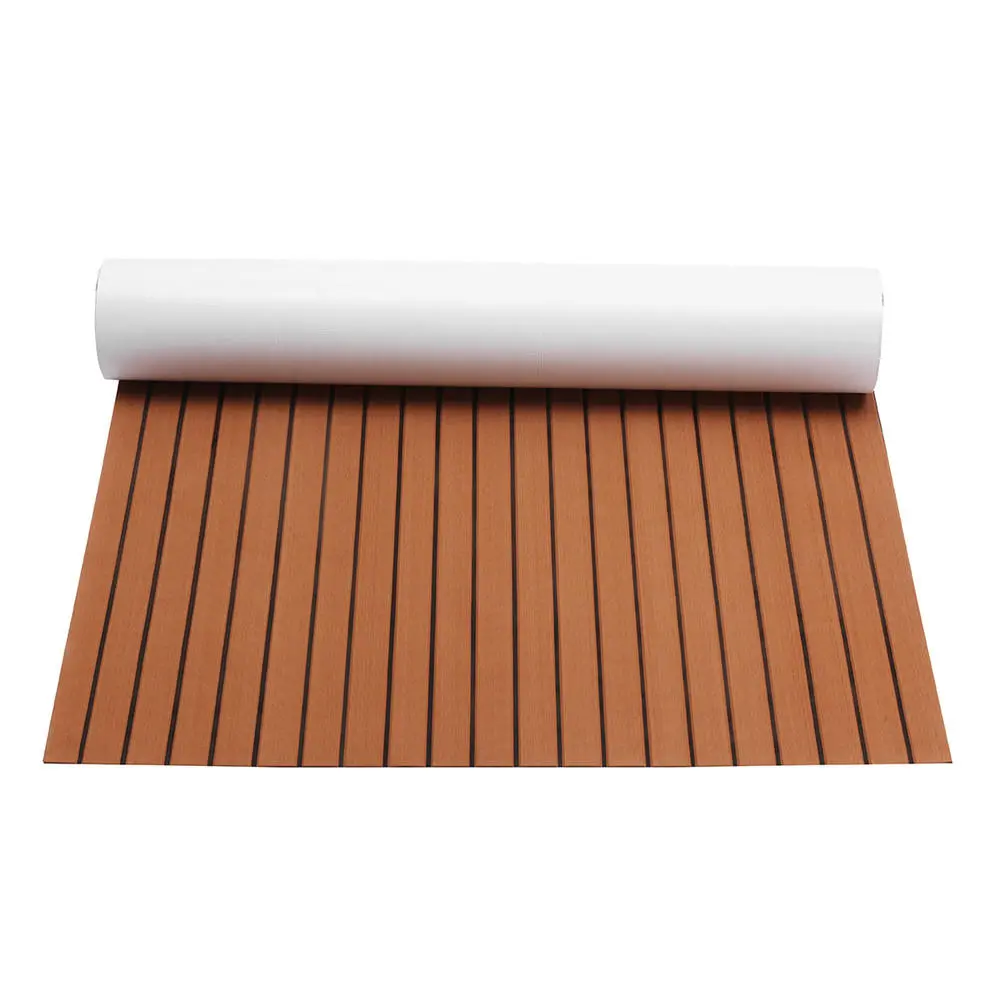 Upgrade Brown EVA Foam Boat Flooring - 6mm Thick Faux Teak Decking Sheet 240x120cm
