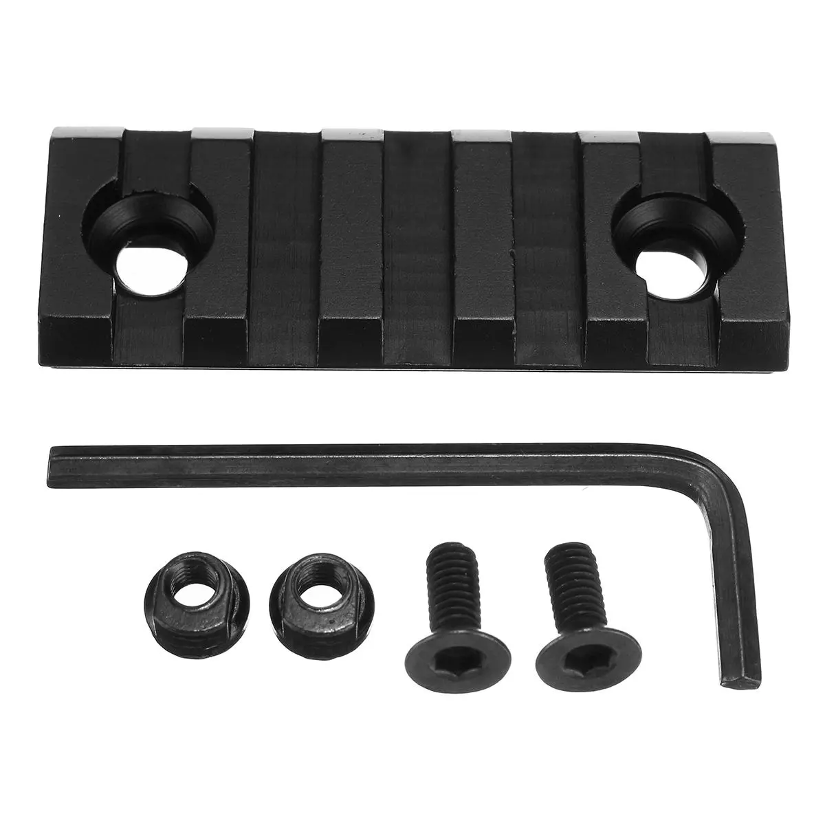 Black Matte Picatinny Rail Handguard Keymod 5 Slot 2.17in Model XYZ