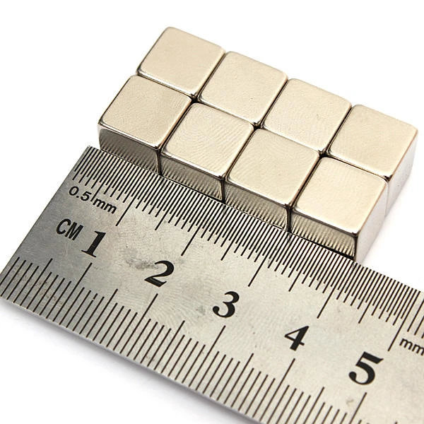10Pcs N50 Neodymium Magnets - 10mm Cube Block Super Strong for Fridge