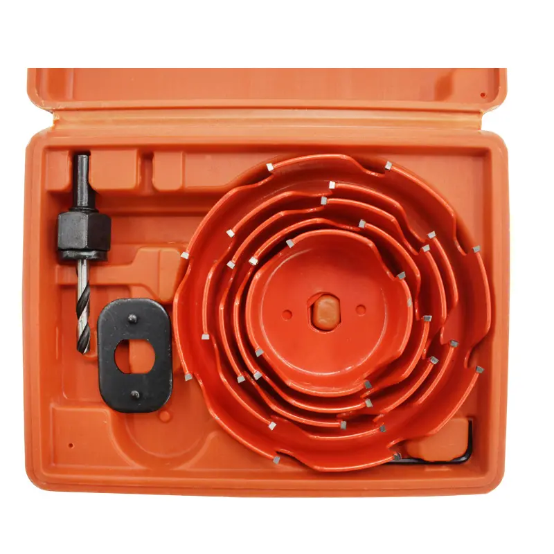 Drillpro 5PCS Carbide Hole Saw Kit - 64-127mm for Wood PVC Plastic