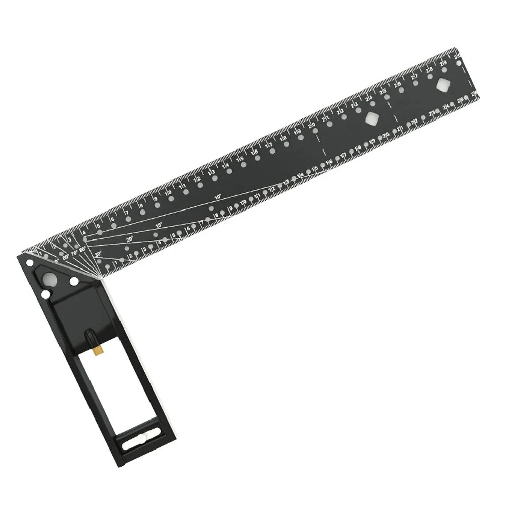 High Carbon Steel Right Angle Ruler - 300mm/400mm for Woodworking & Construction