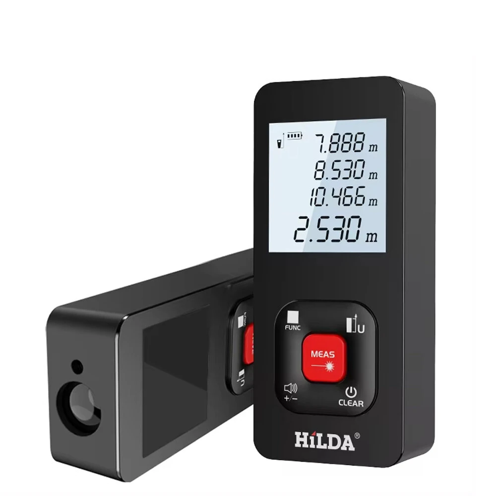 HILDA Laser Distance Meter 100m | ±2mm High Precision | LCD Backlight & Type-C