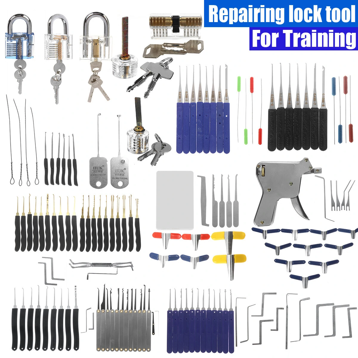 Lock Repair Tool Set - Manual Lock Picks & Padlocks Repair Kit