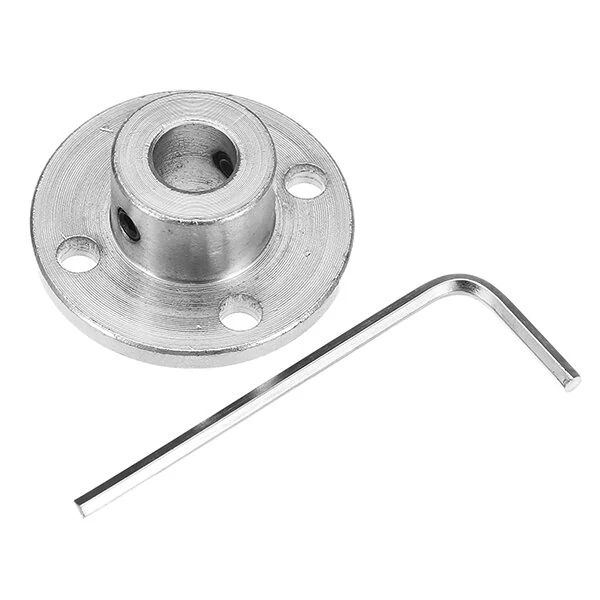 Steel Rigid Flange Coupling - 8mm Shaft Size for Motor & Bearing Fitting