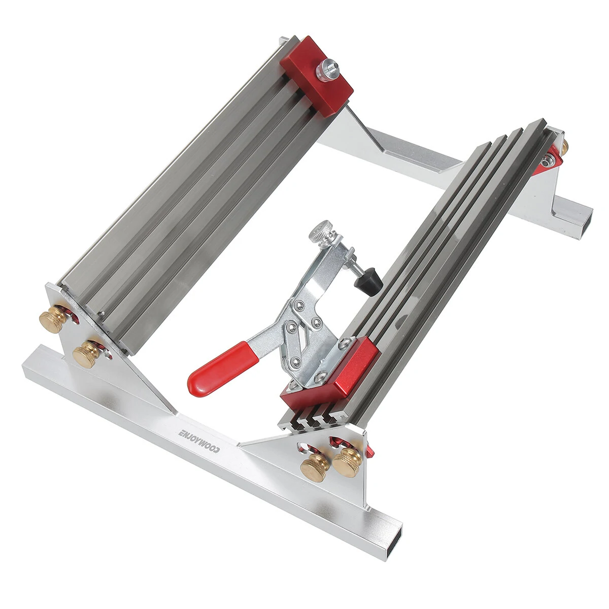 ENJOYWOOD Adjustable Spline Jig - Silver Aluminum Alloy - Fits 1/2in to 16in Projects