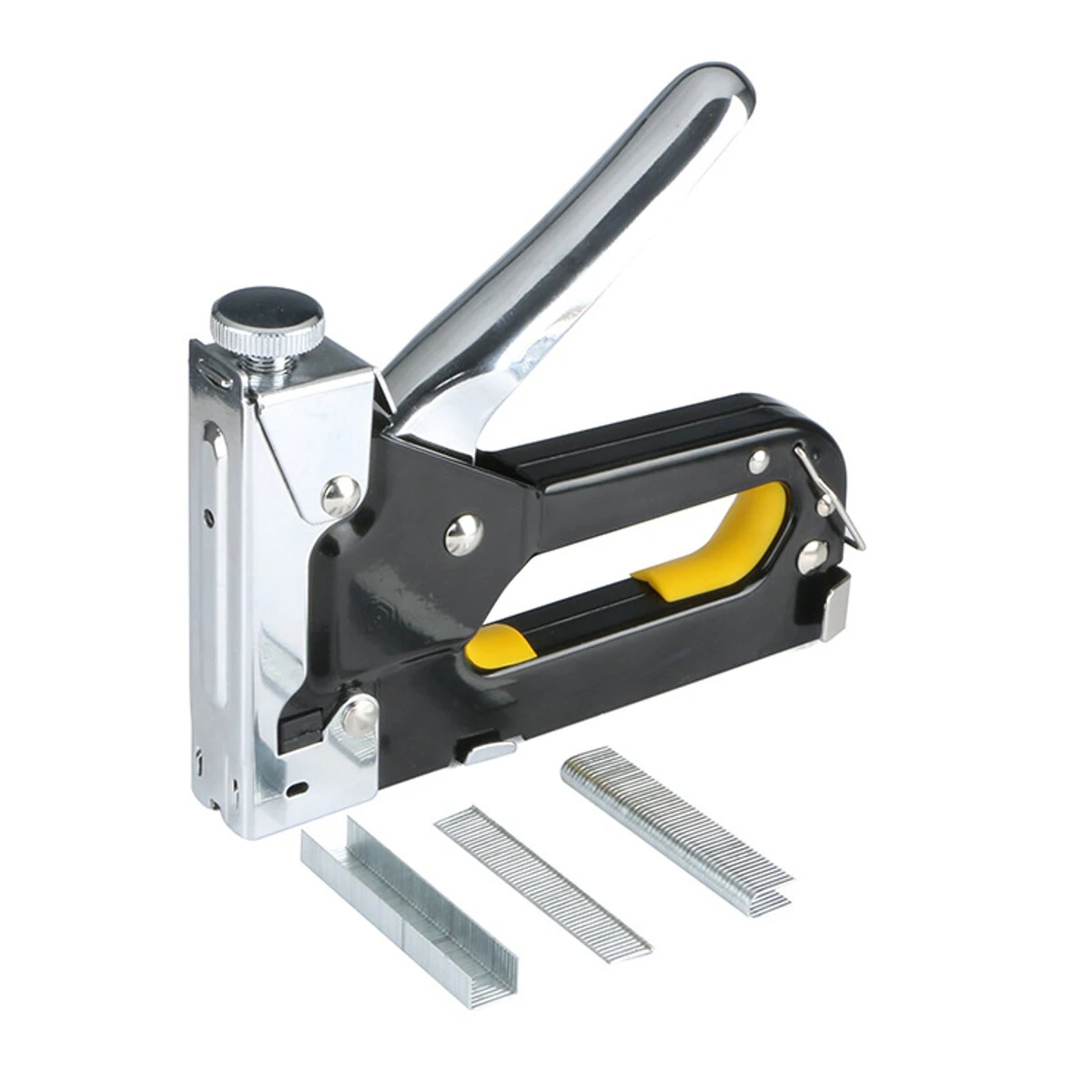 Heavy Duty 3-in-1 Upholstery Staple Gun | 900 Nails & Staples Hand Tool Kit