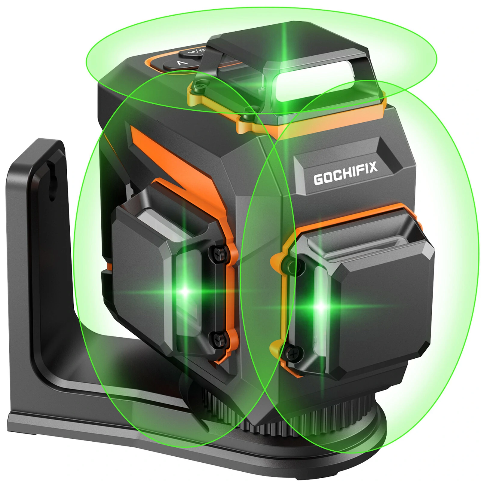 GOCHIFIX 3x360 Self-Leveling Green Laser Level | 12 Lines | Remote & Rechargeable