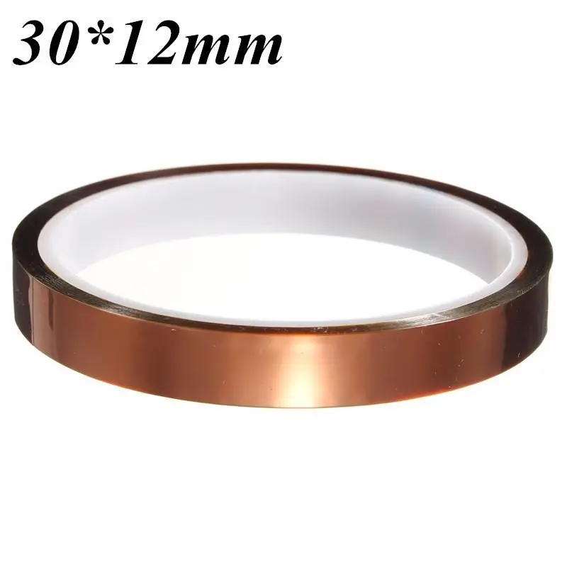 Polyimide Adhesive Tape | 30m x 12mm High Temp Heat Resistant | Electronic Industry