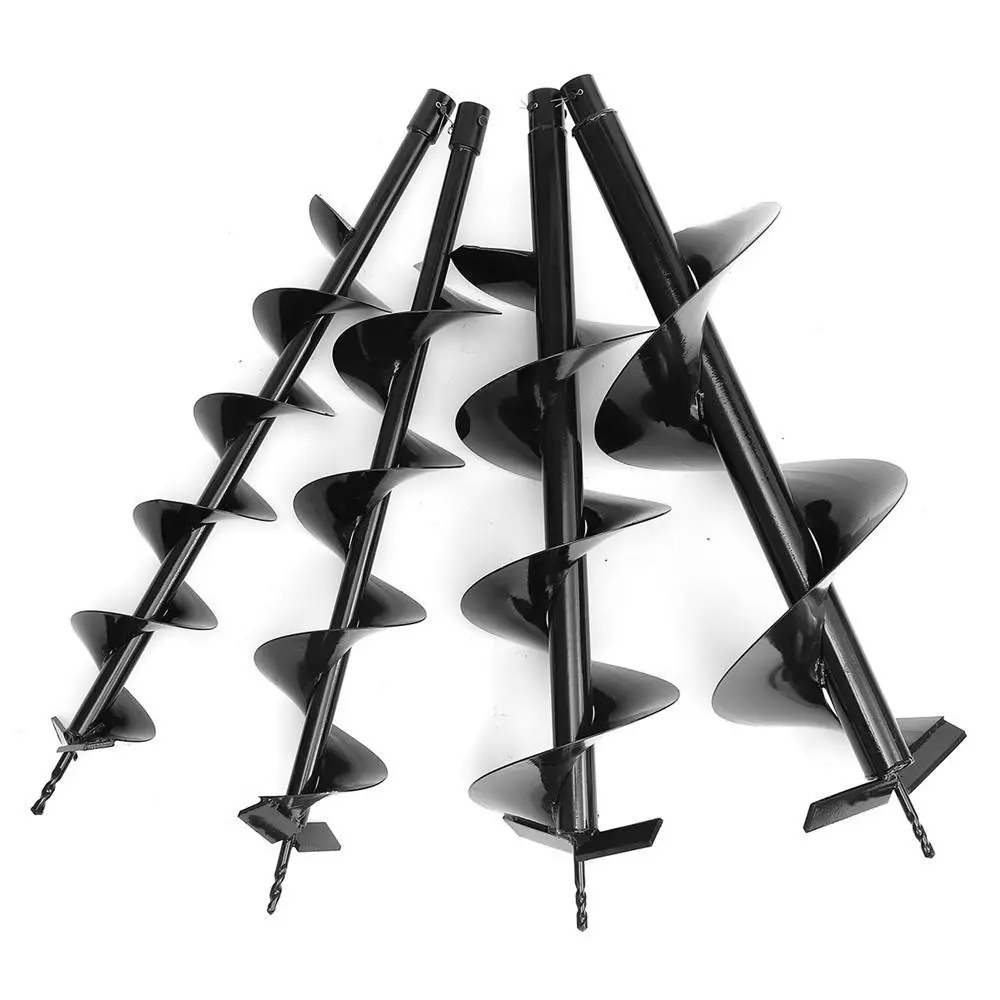 Single Blade Auger Drill Bit - 800mm 120-250mm Petrol Post Hole Digger for Garden Planting