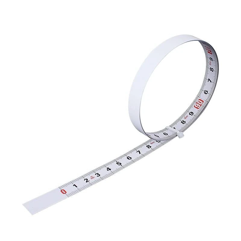 Self Adhesive Workbench Ruler Tape Measure - 1M or 2M Length x 10MM Width for Woodworking Miter Fence