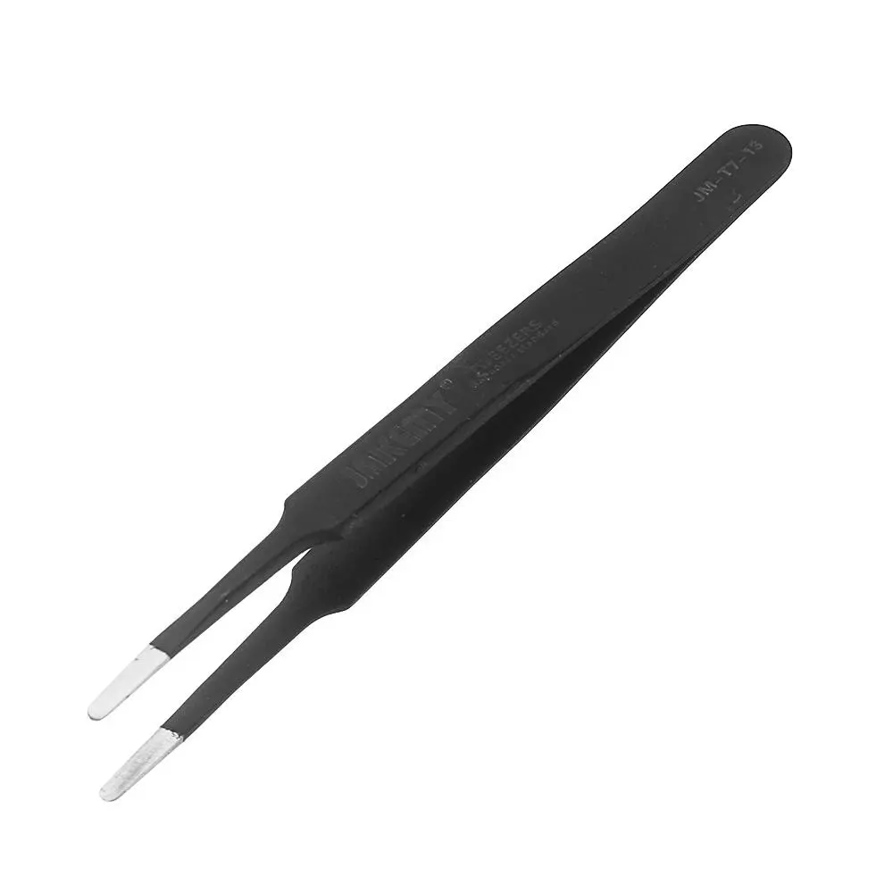 JAKEMY JM-T7-13 Stainless Steel Tweezers | Flat End DIY Electronic Repair Tool