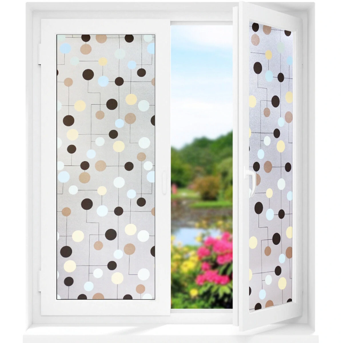 Privacy Glass Film Static Cling 45x200cm - Anti-UV Window Sticker for Home Door