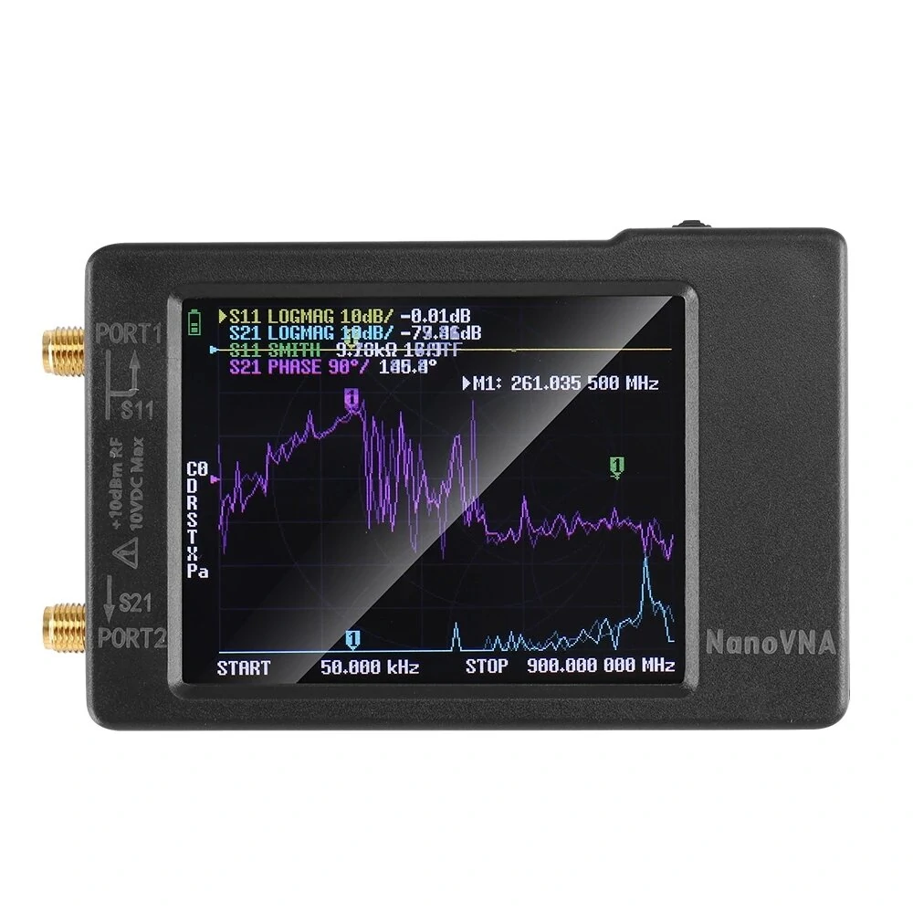 NanoVNA-H Vector Network Analyzer | 10KHz-1.5GHz HF/VHF/UHF | with Shell & 32G SD Card
