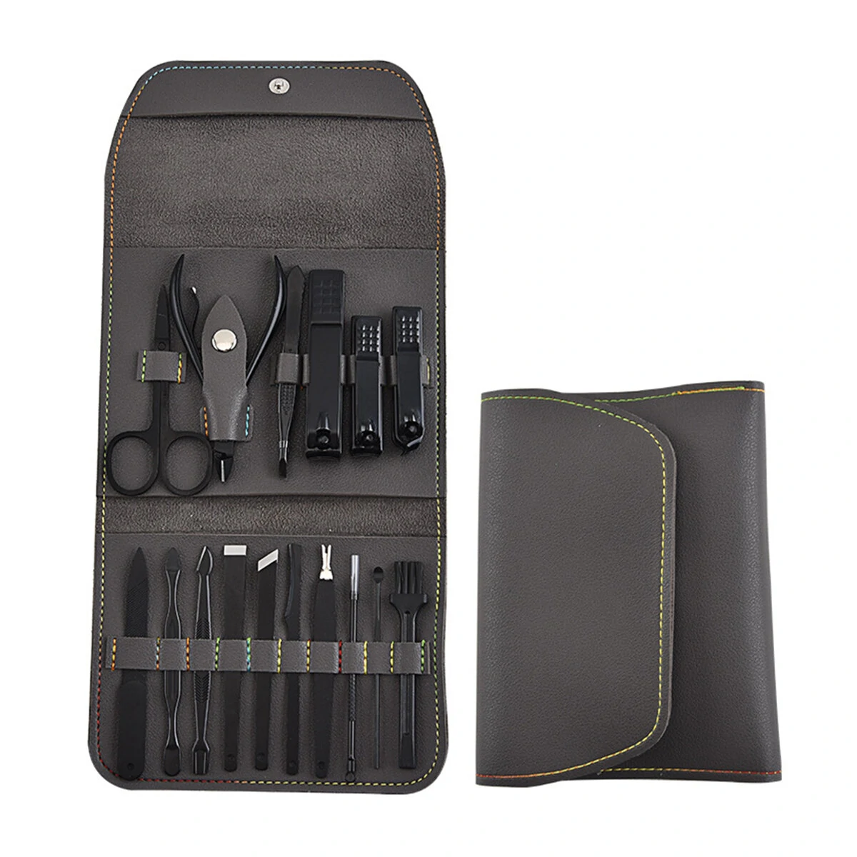 4/16Pcs Manicure Pedicure Set - Stainless Steel Nail Scissors & Cleaner Tools