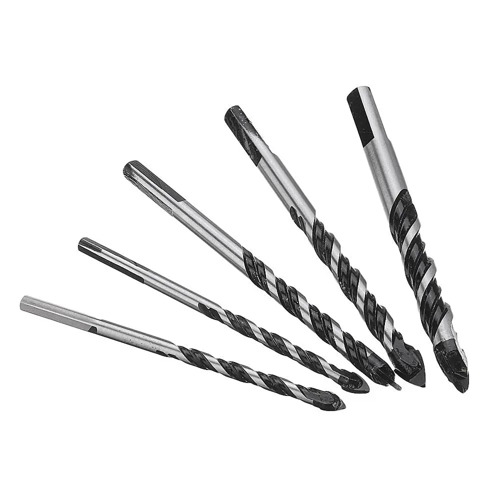 Drillpro 5pcs Masonry Drill Bit Set | 6-12mm for Tile Brick Concrete