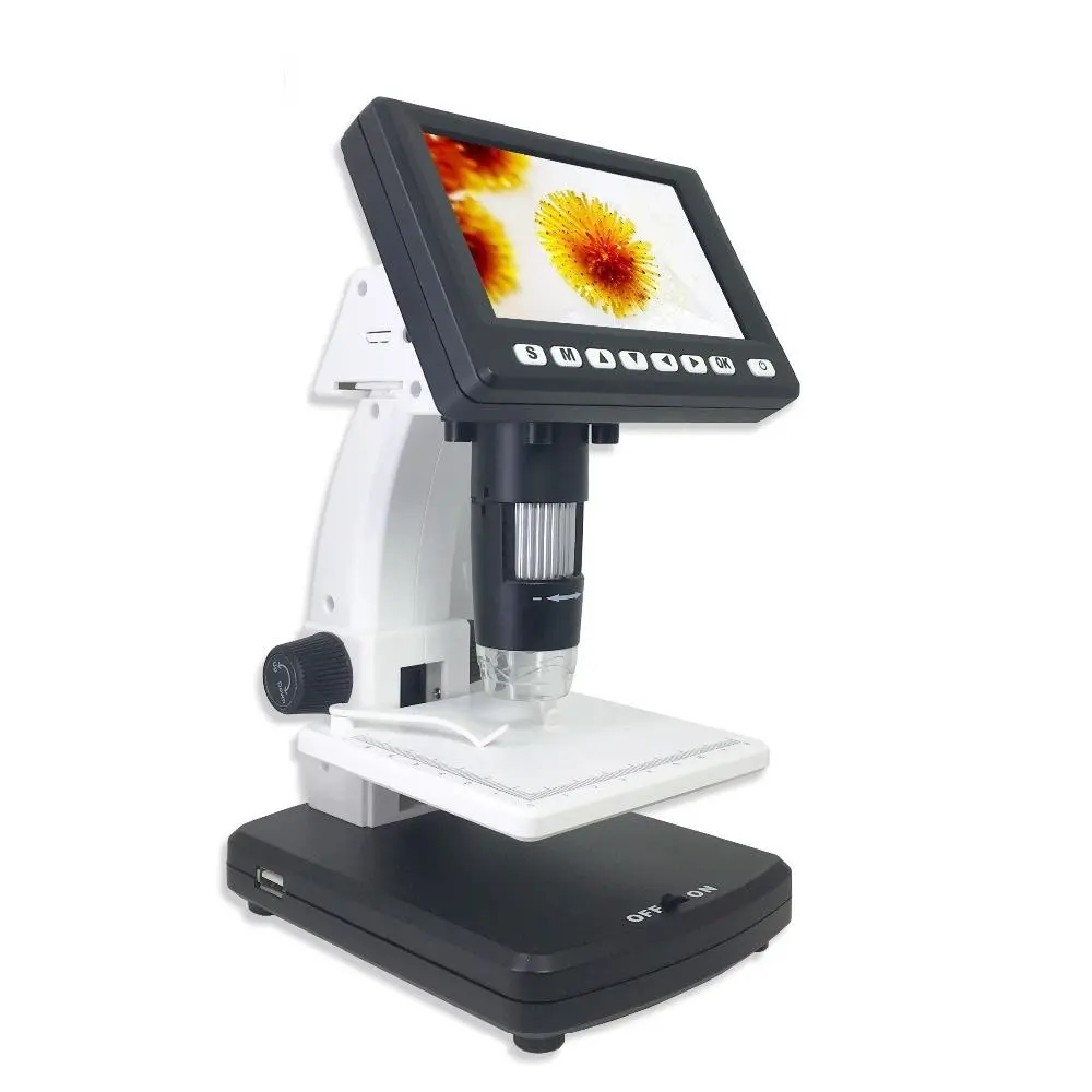 1000X Digital Microscope | 4.3 Inch Screen | PC & TV Connection - White & UV LED