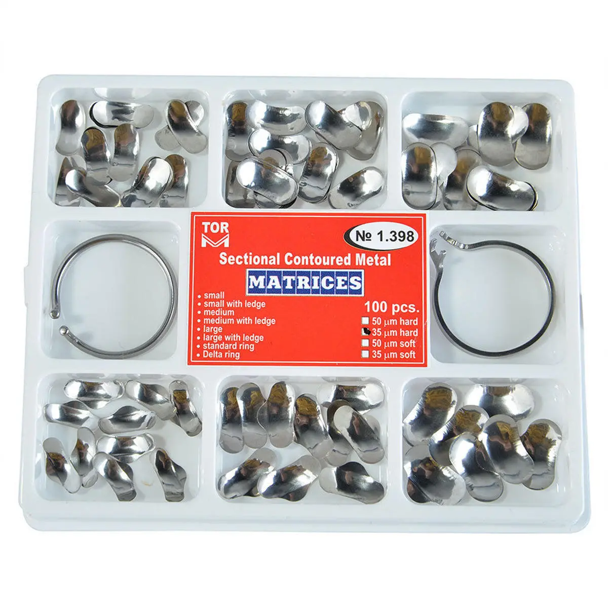 Delta Dental Matrix Set - Sectional Contoured Matrices, Rings & Wedges with Plier