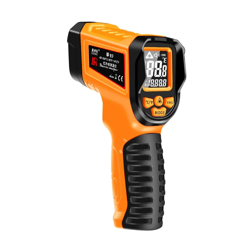 CZDANG W-10 Infrared Thermometer | -50°C to 800°C | 13-Point Laser & Adjustable Emissivity