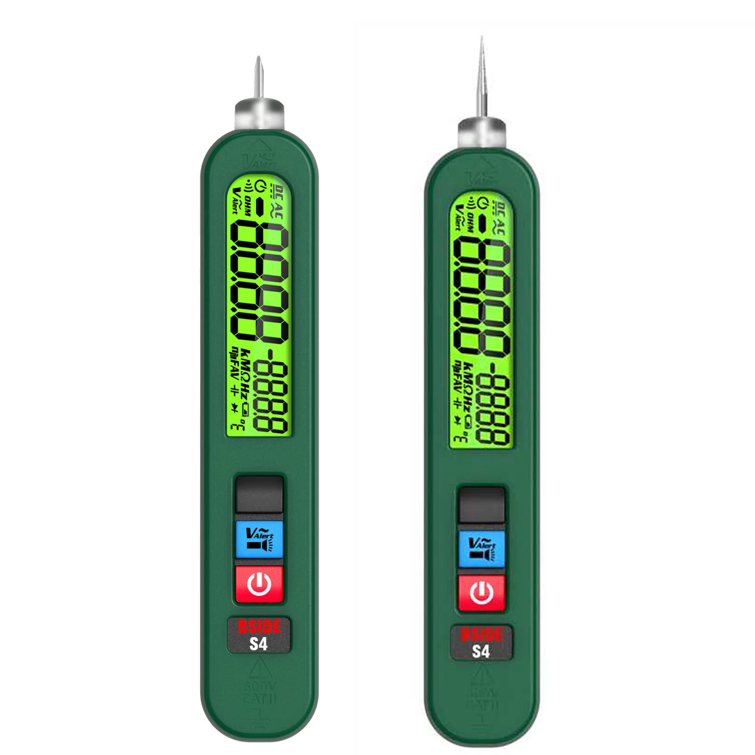 BSIDE S4 Voltage Tester | 12-300V Dual Display with Backlight & Flashlight